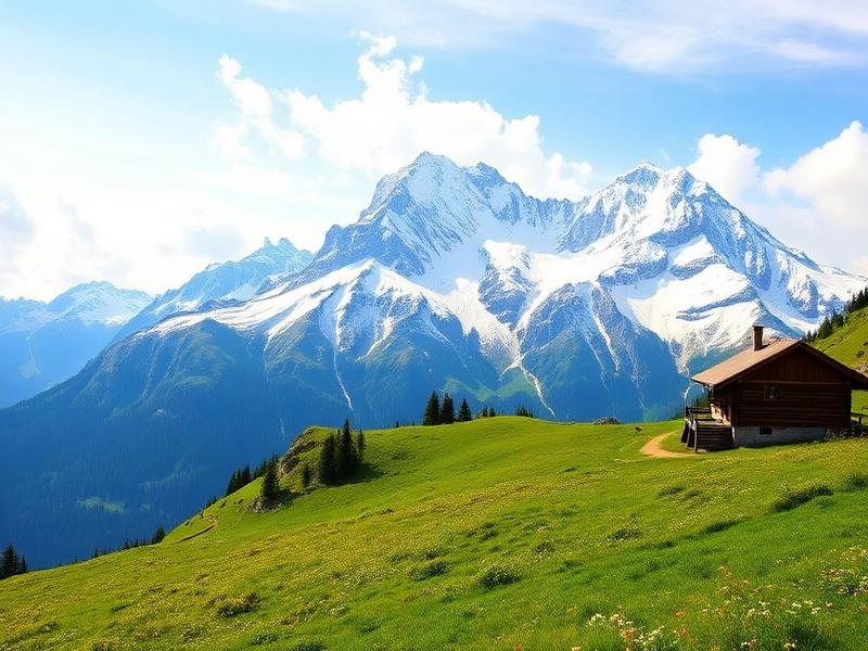Paysages de Alpes : Sommets, lacs d'altitude et refuges en montagne préservée